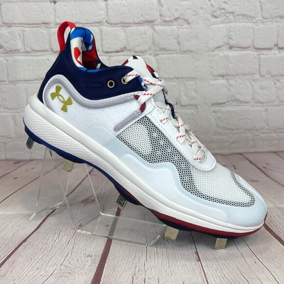 Under Armour Glyde MT 'USA' Softball Metal Cleats Women's Size 6 (3026010 100) - Picture 1 of 10